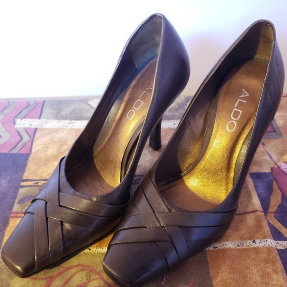Aldo Women's Size 4.5 Brown Heeled Shoes - -Pre-Owned